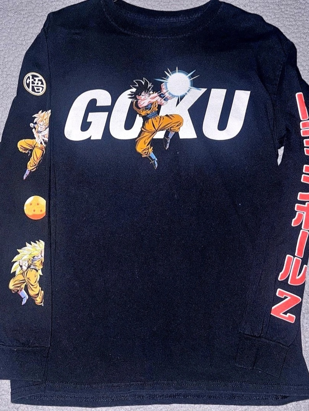 Toei Animation Dragon Ball Z graphic long-sleeve shirt Graphic Long Sleeve Black